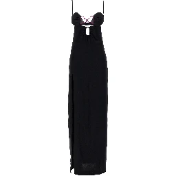 Black Viscose Long Dress