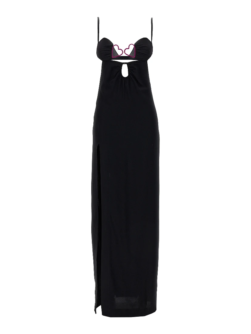 Black Viscose Long Dress