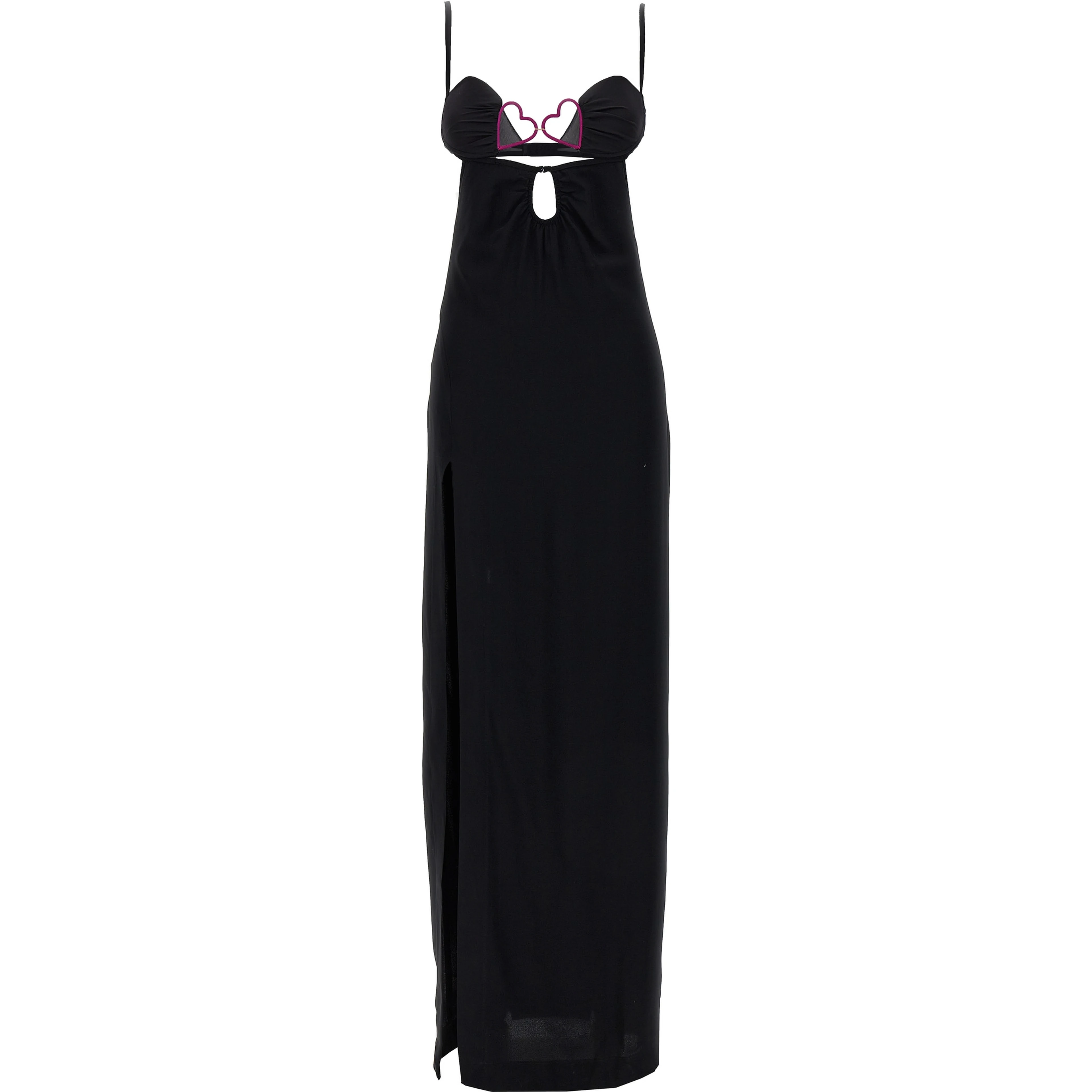 Black Viscose Long Dress