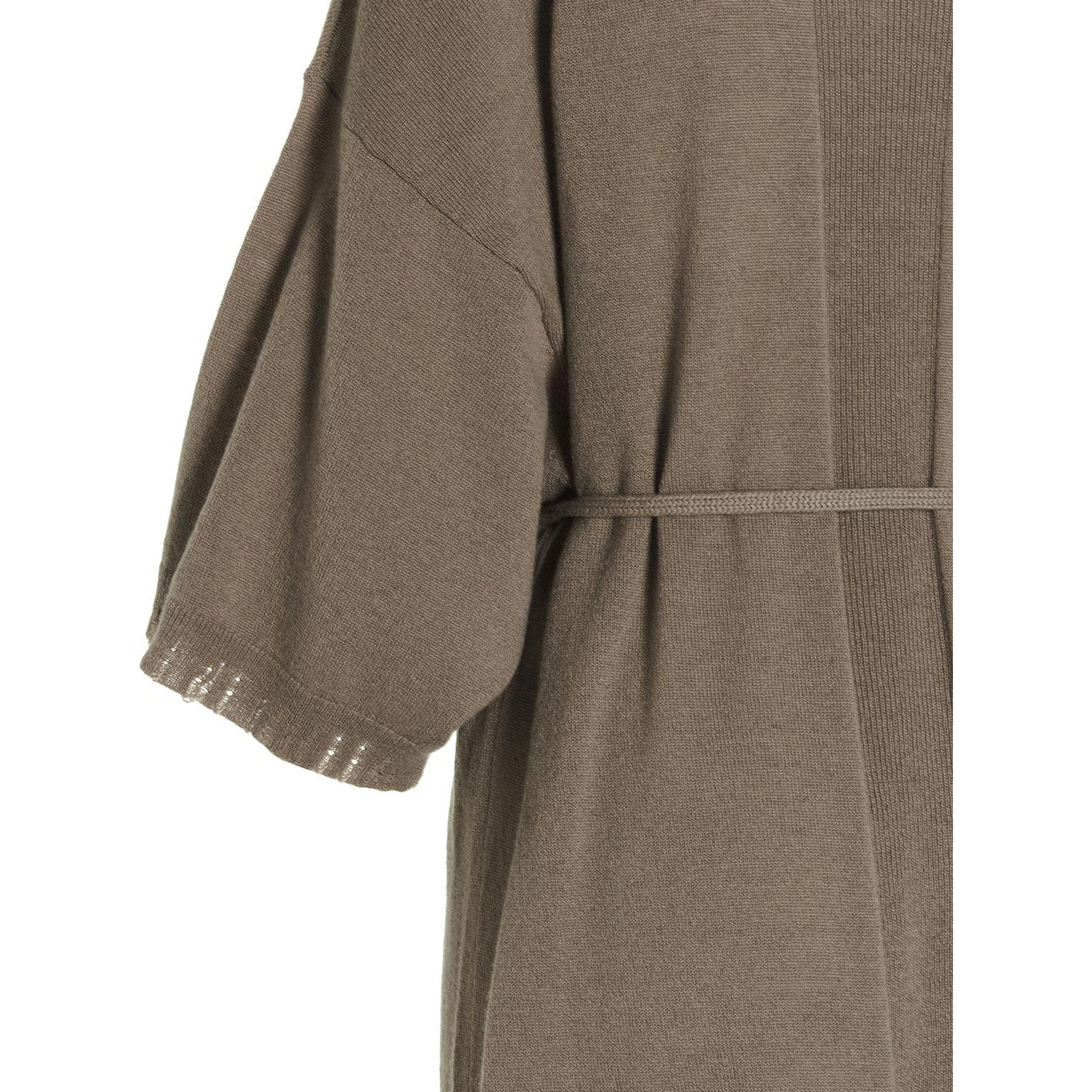 Beige Virgin Wool Long Dress