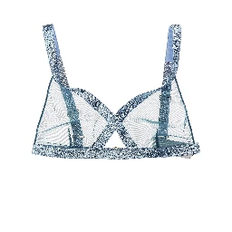 Blue Polyamide Bra