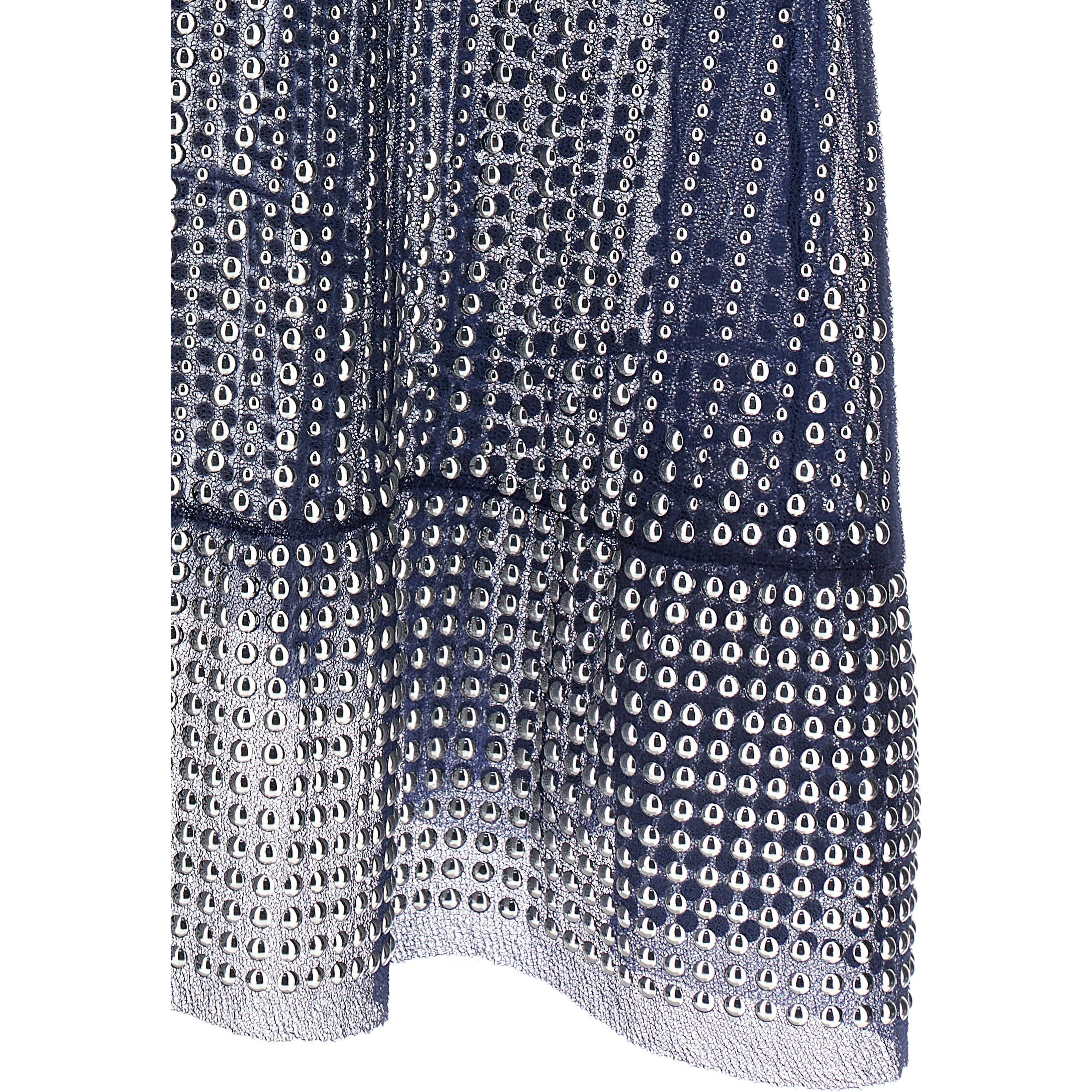 Blue Polyamide Long Dress