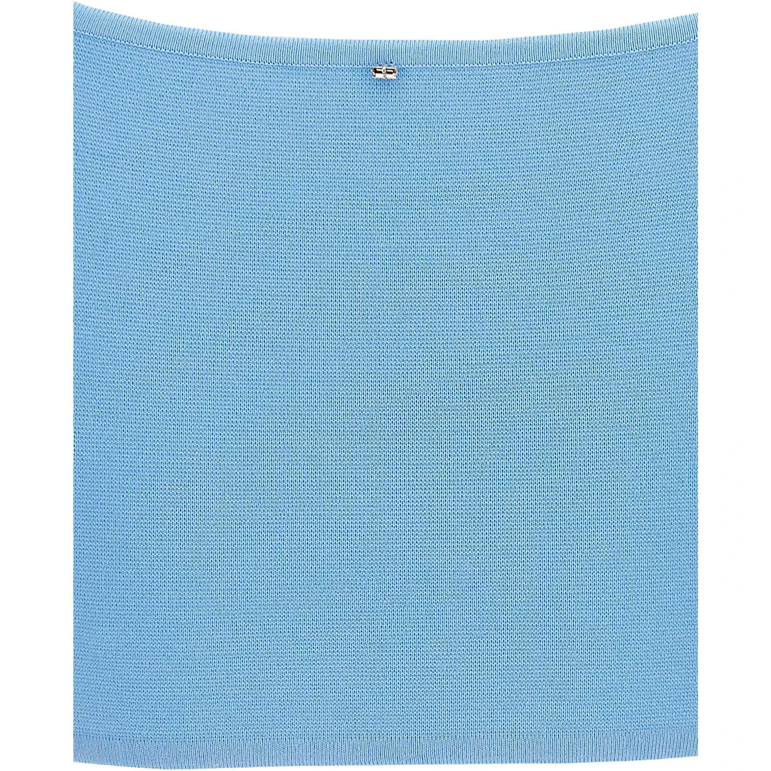 Blue Cotton Sleeveles T-Shirt