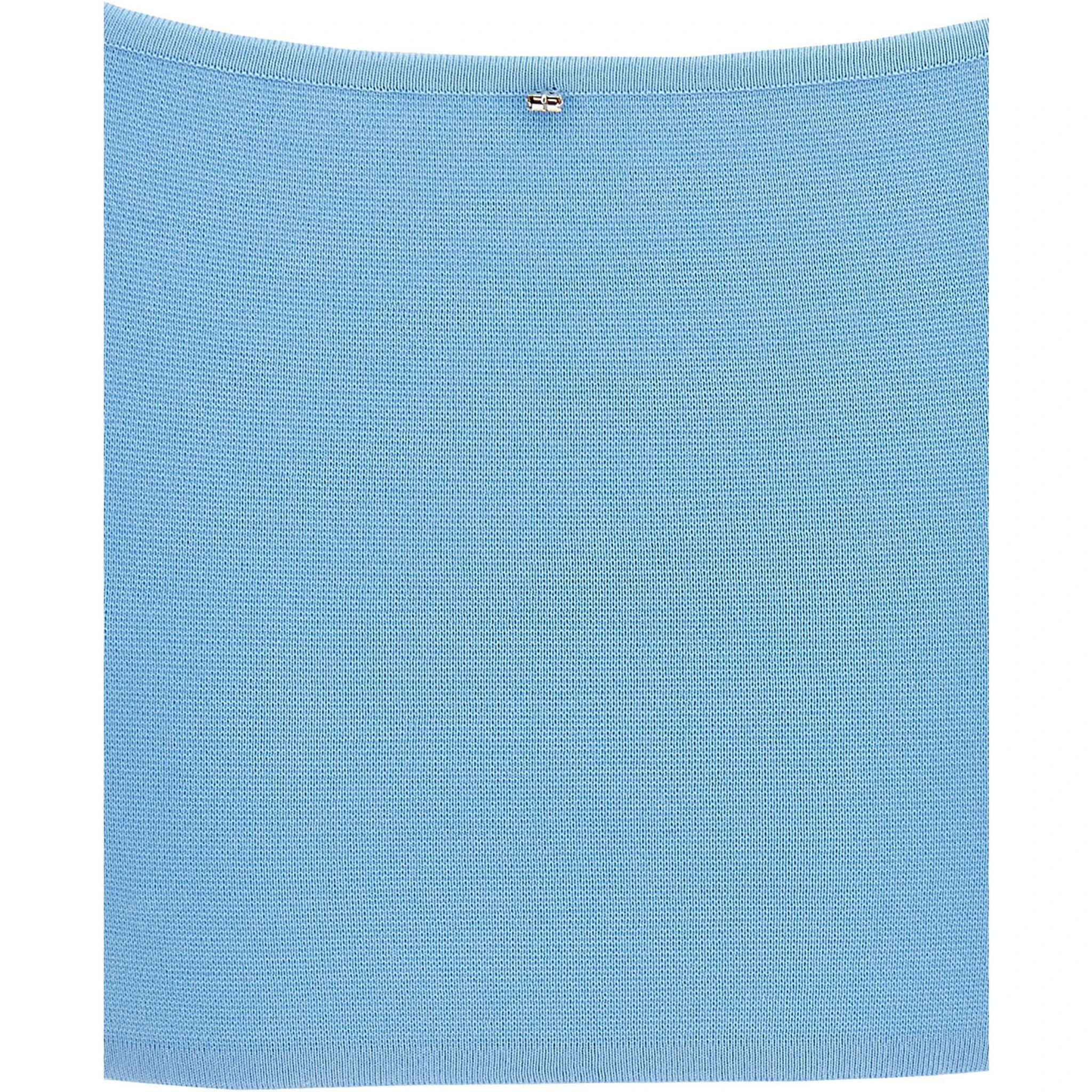 Blue Cotton Sleeveles T-Shirt