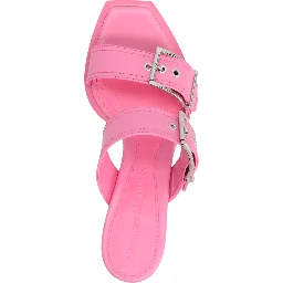 Multicolor Calfskin Stiletto Heel Sandals