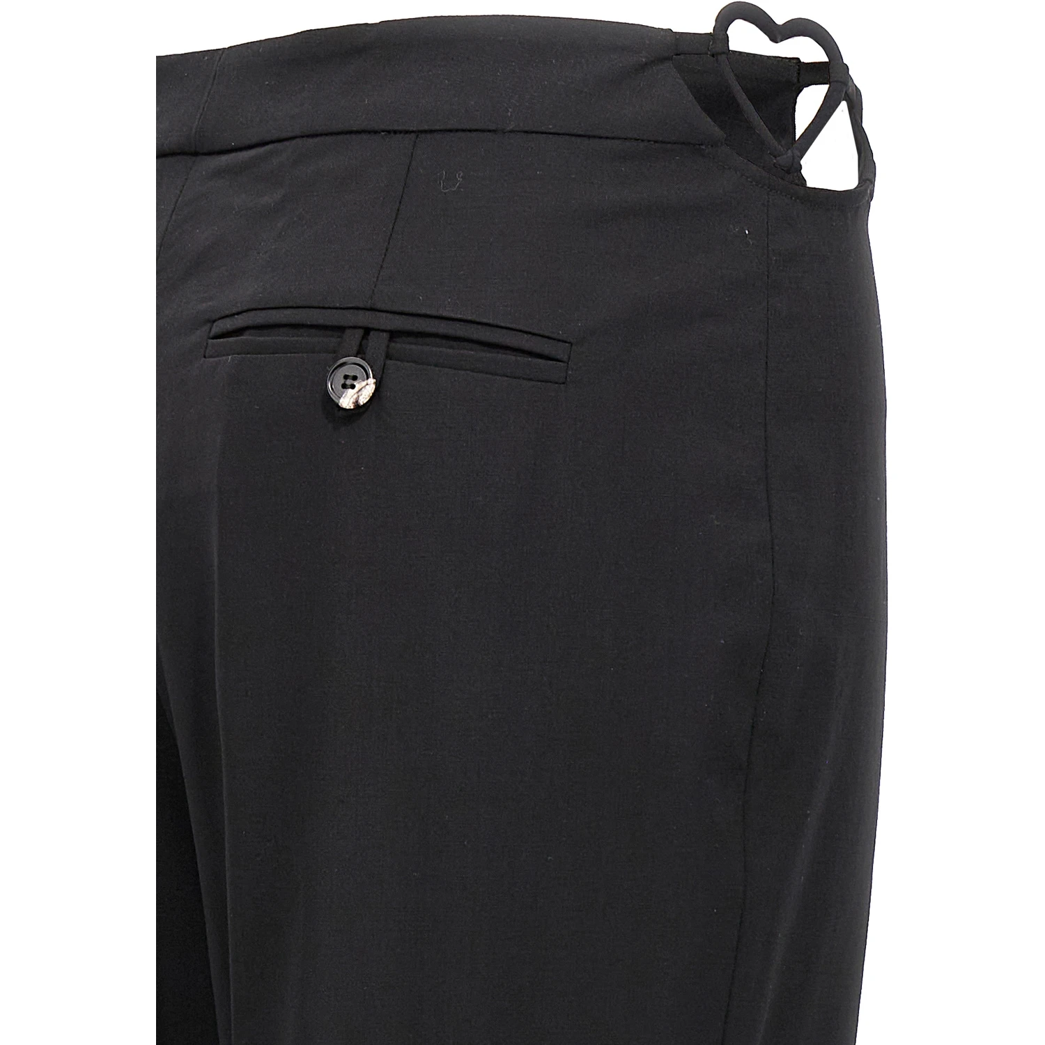 Black Virgin Wool Pants