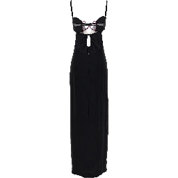 Black Viscose Long Dress