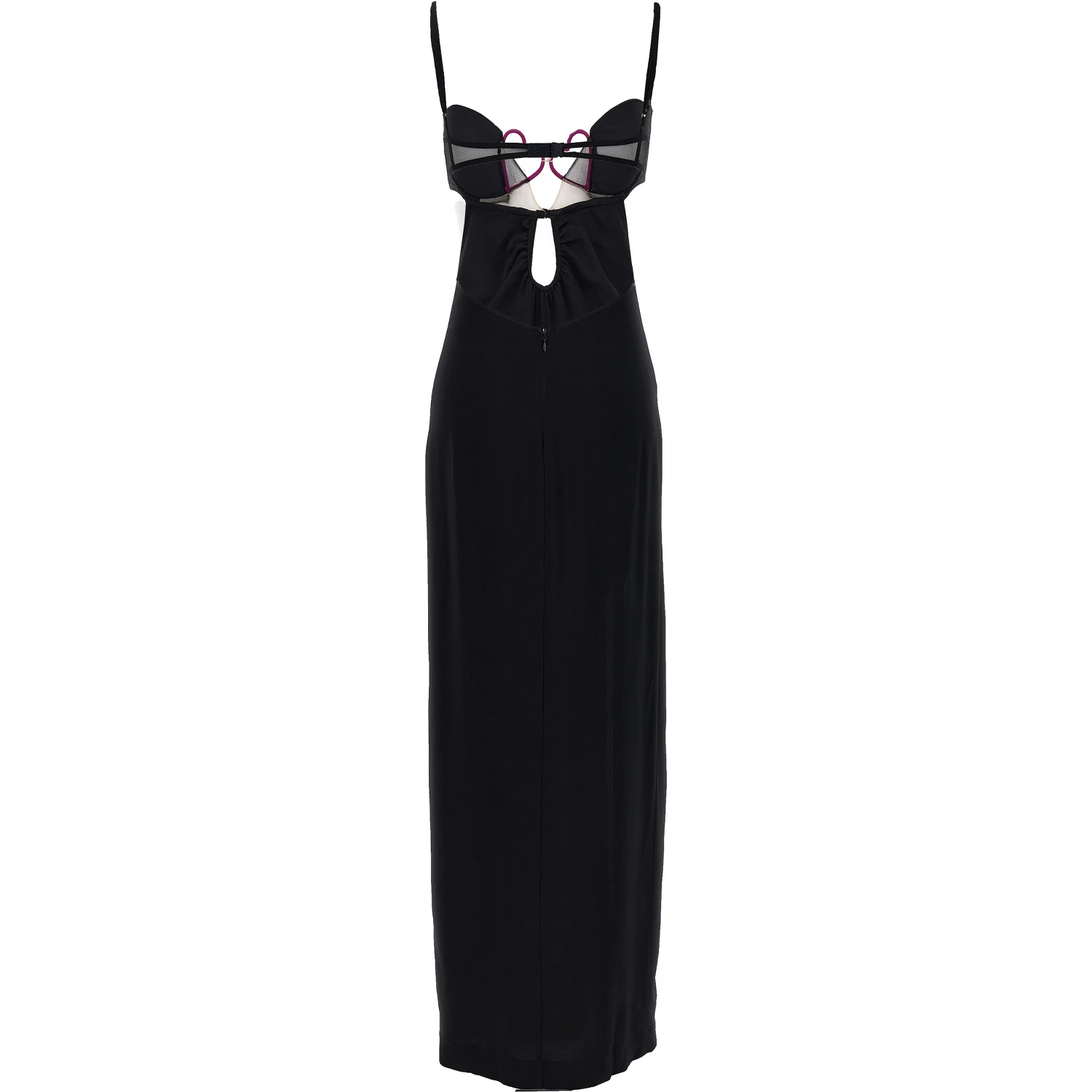 Black Viscose Long Dress