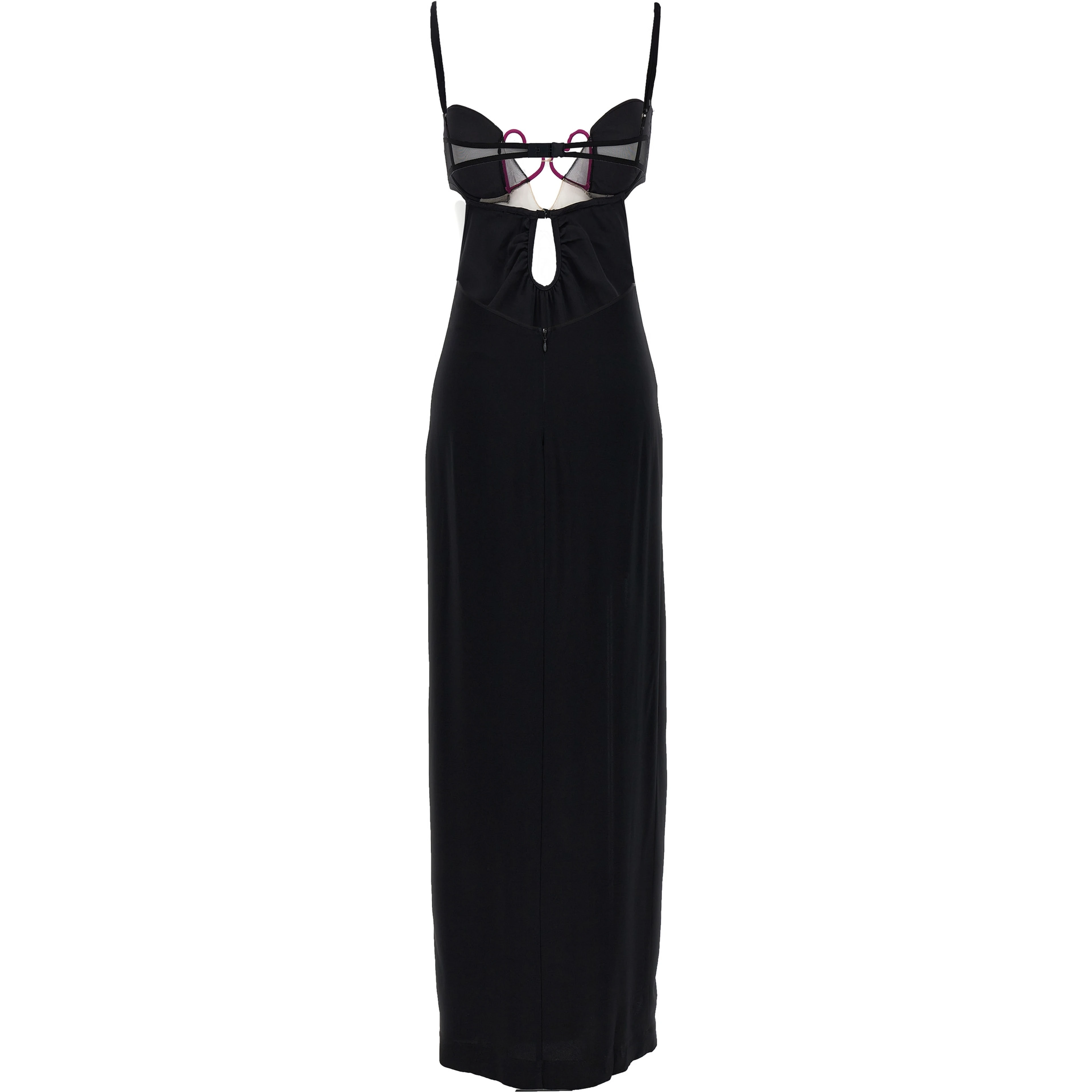 Black Viscose Long Dress