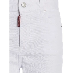 White Cotton Flared Jeans