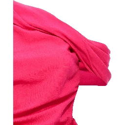Fuchsia Viscose Short Dress