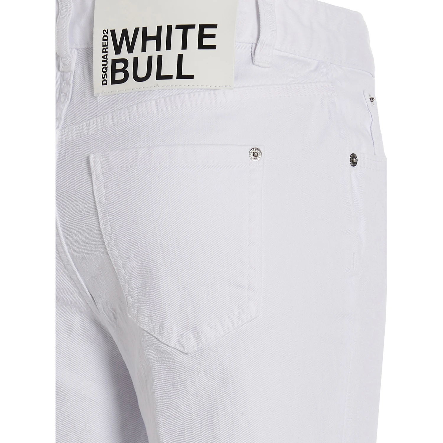 White Cotton Flared Jeans
