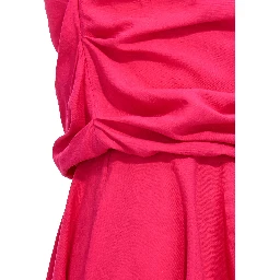 Fuchsia Viscose Short Dress