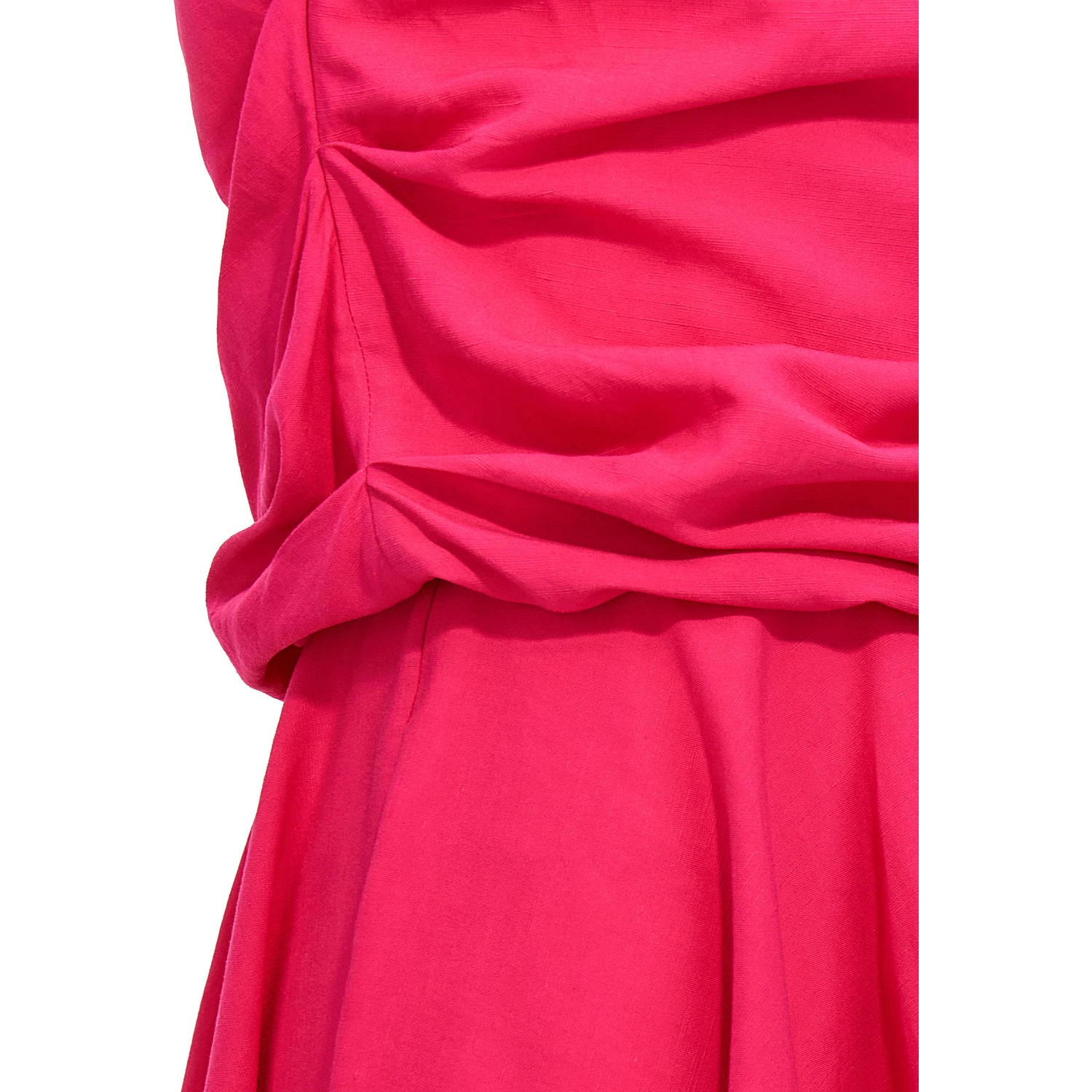 Fuchsia Viscose Short Dress