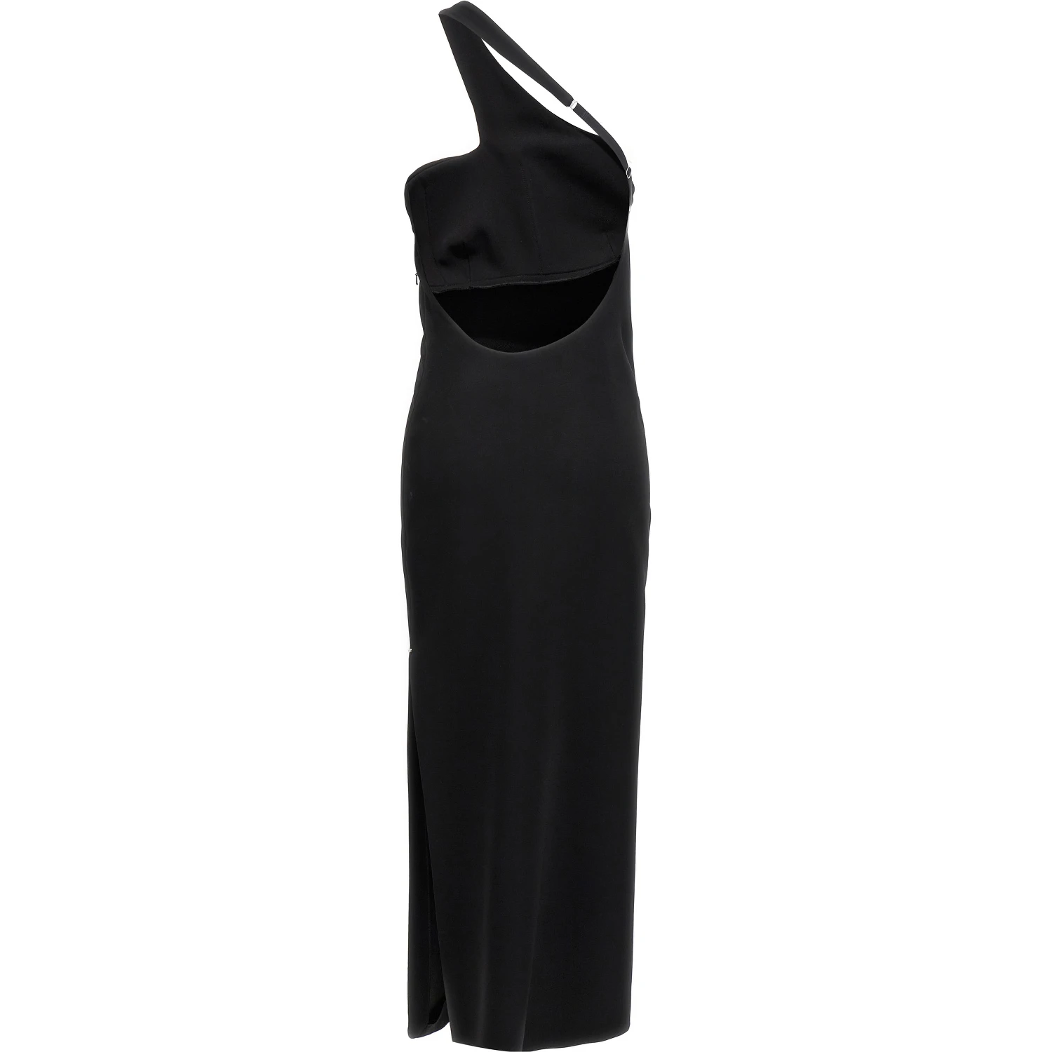 Black Viscose Long Skirt