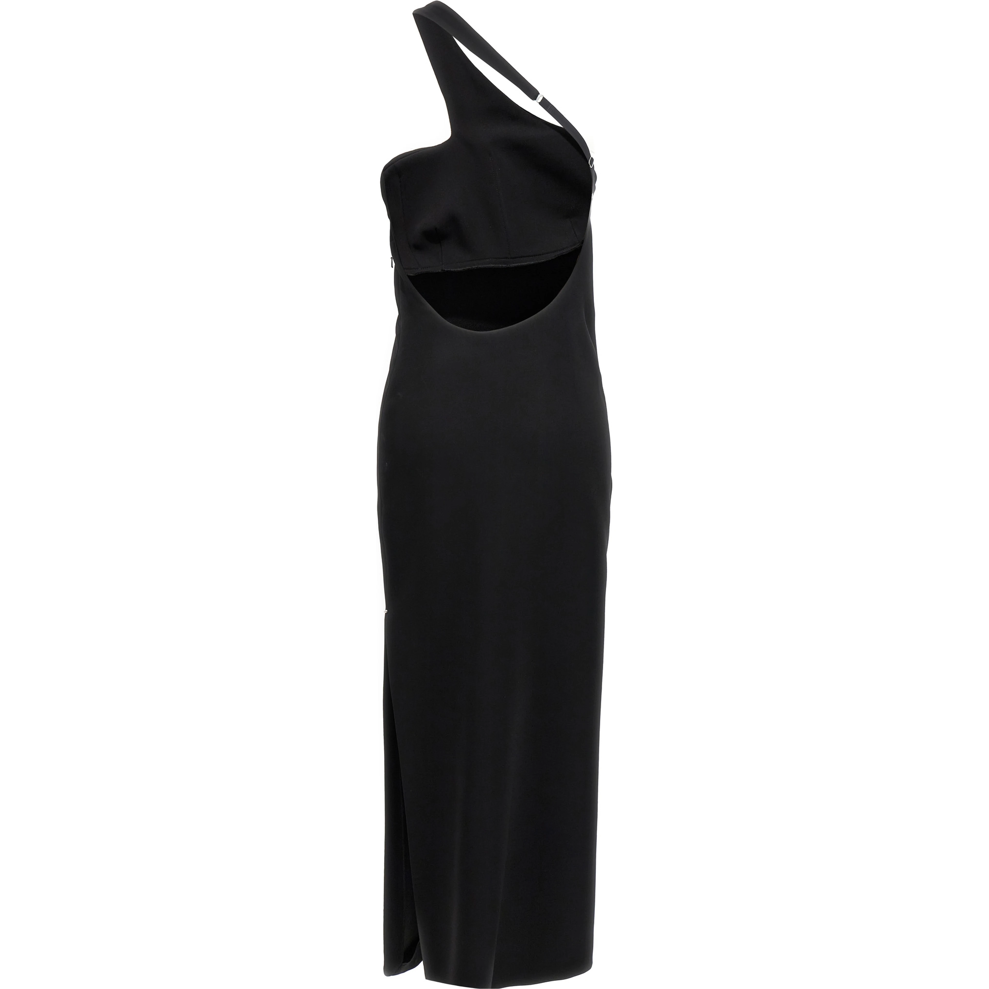 Black Viscose Long Skirt