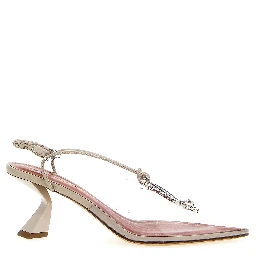 Beige Goatskin Mid Heel Pumps