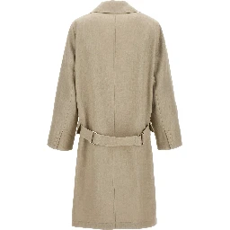 Beige Linen Coat