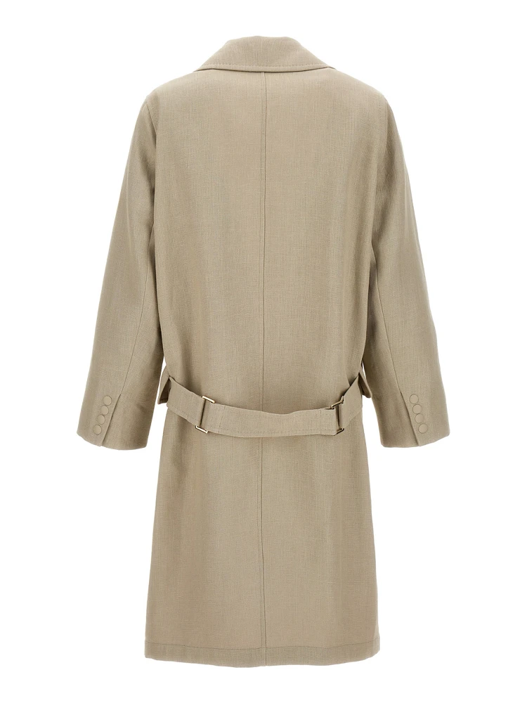 Beige Linen Coat alternative