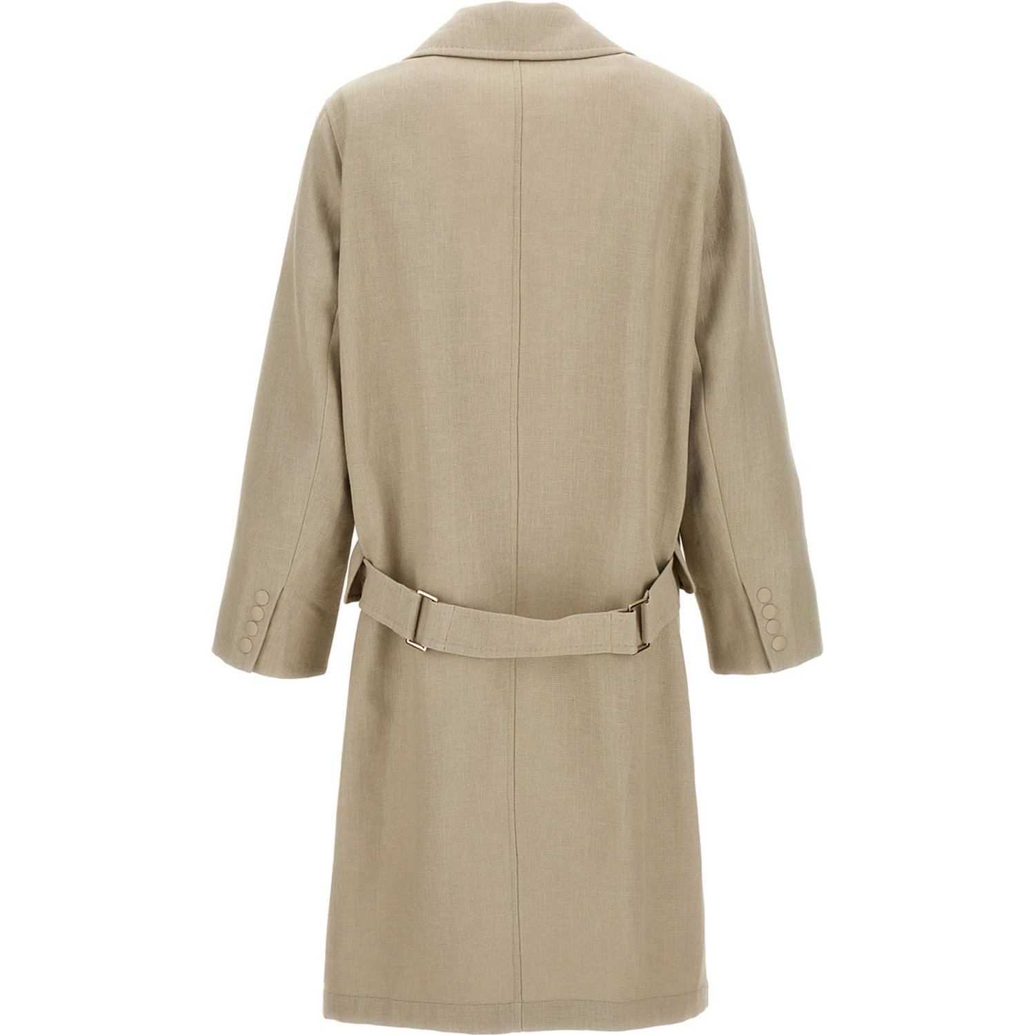 Beige Linen Coat