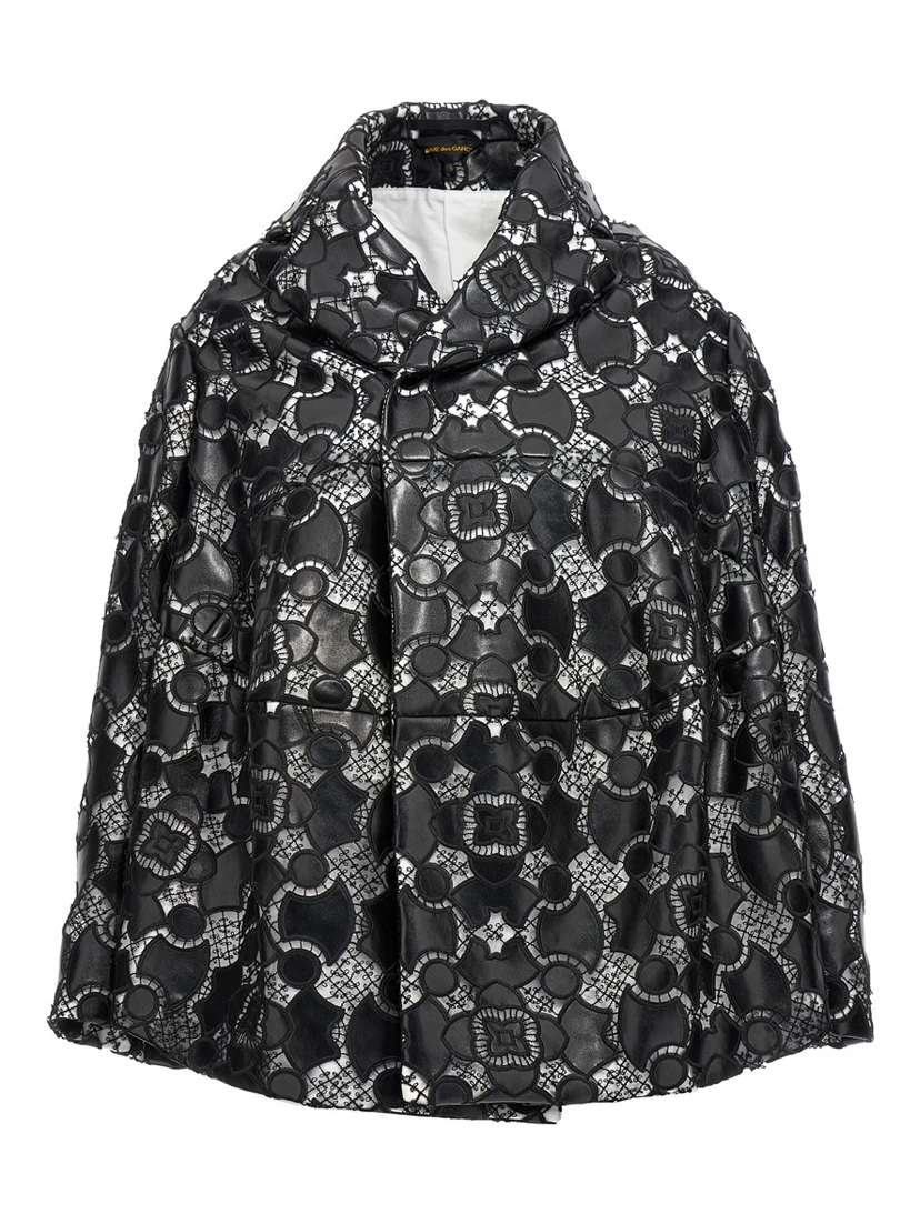 Bicolor Polyethylene Leather Jacket