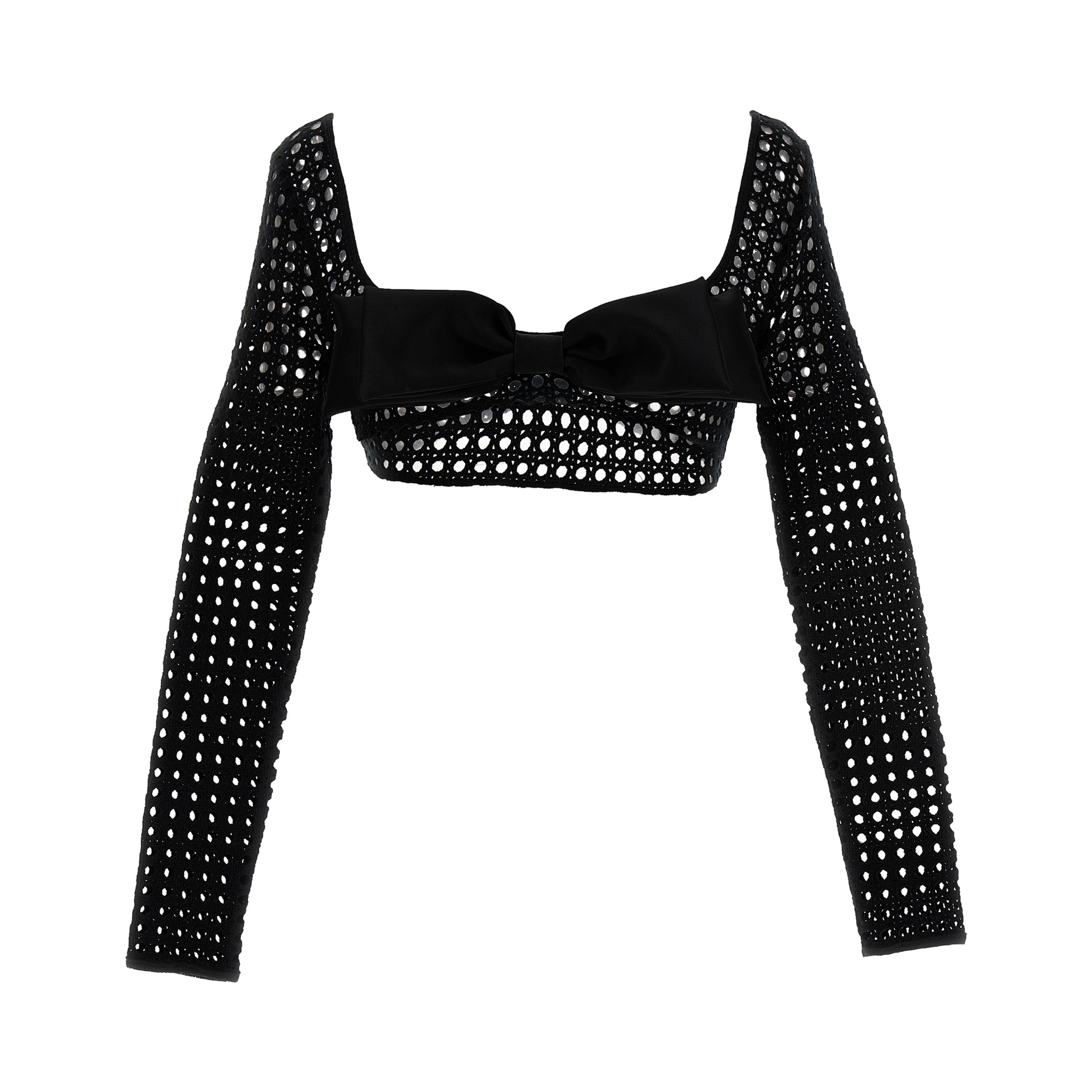 Black Polyester Long Sleeve T-Shirt