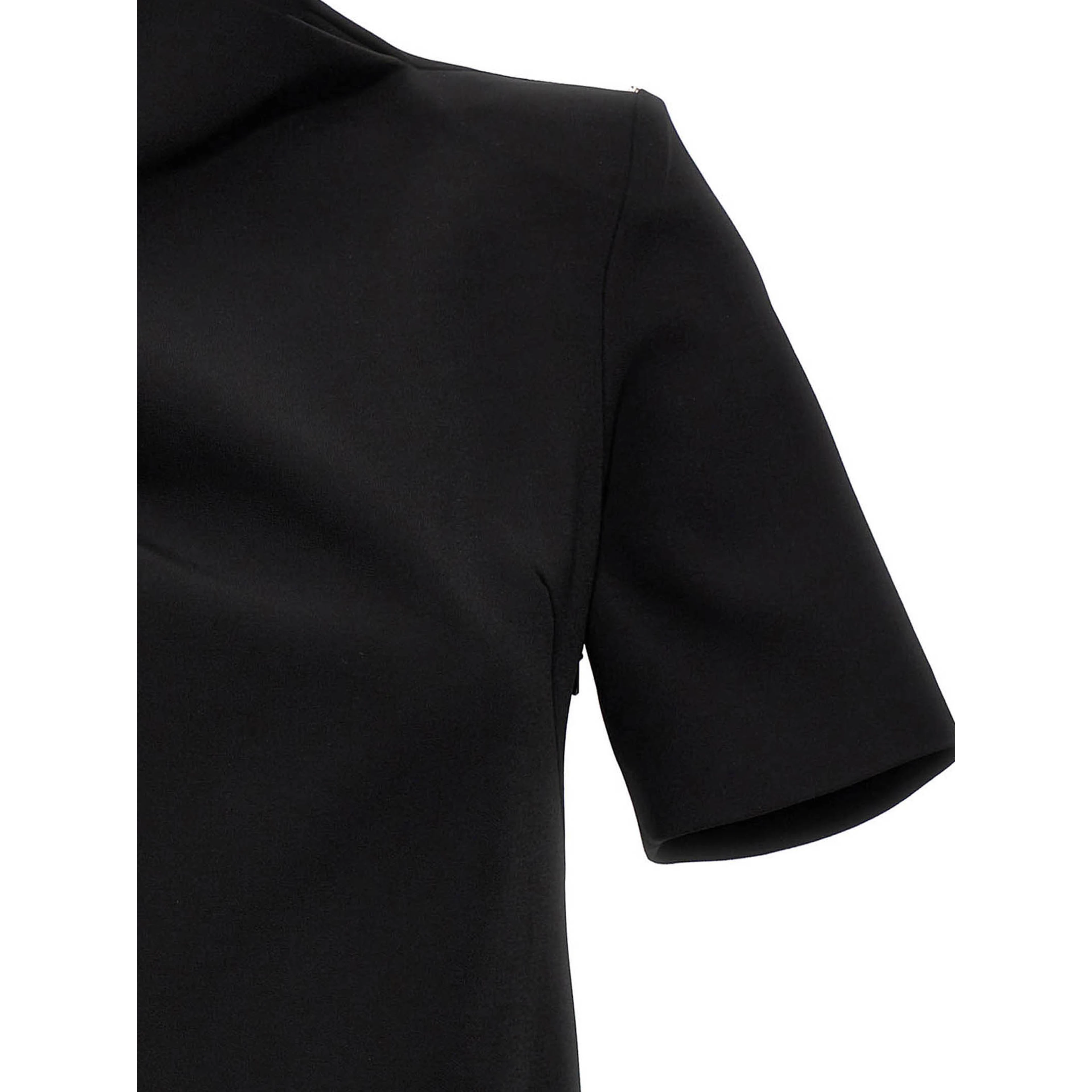 Black Viscose Short Dress