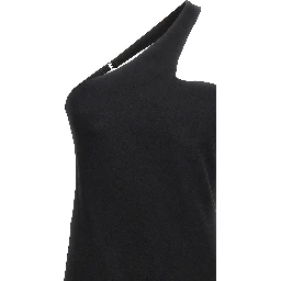 Black Viscose Long Skirt