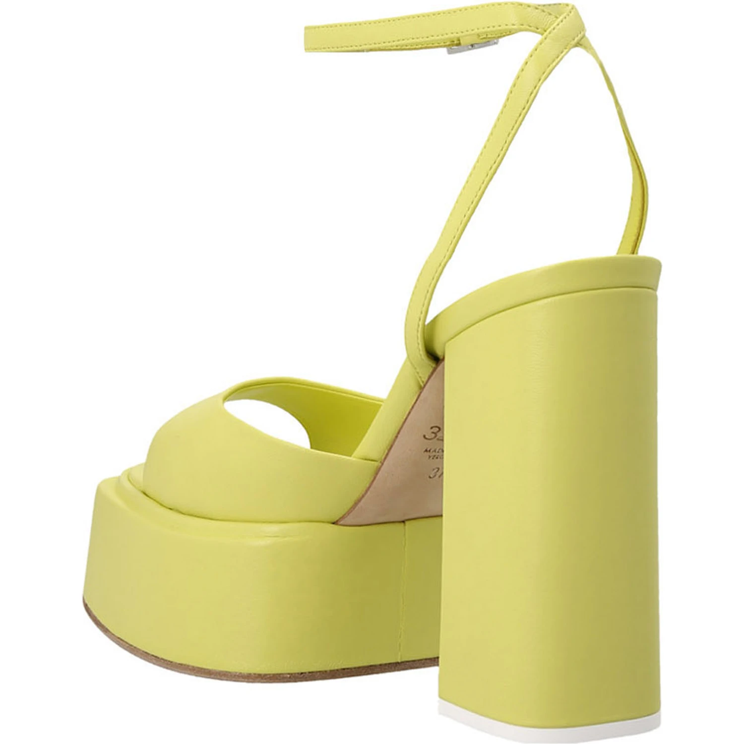 Bicolor Leather Stiletto Heel Sandals