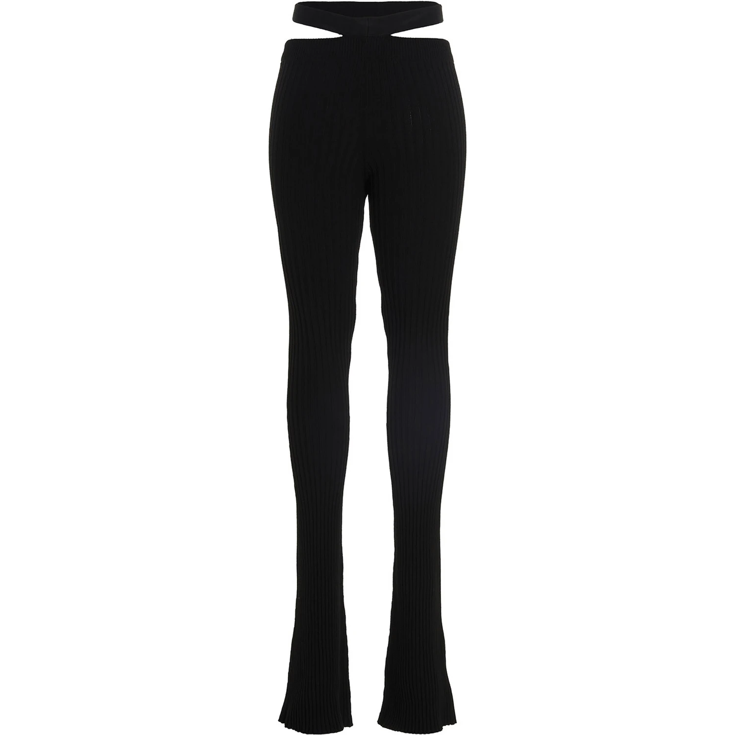Black Viscose Flared Pants