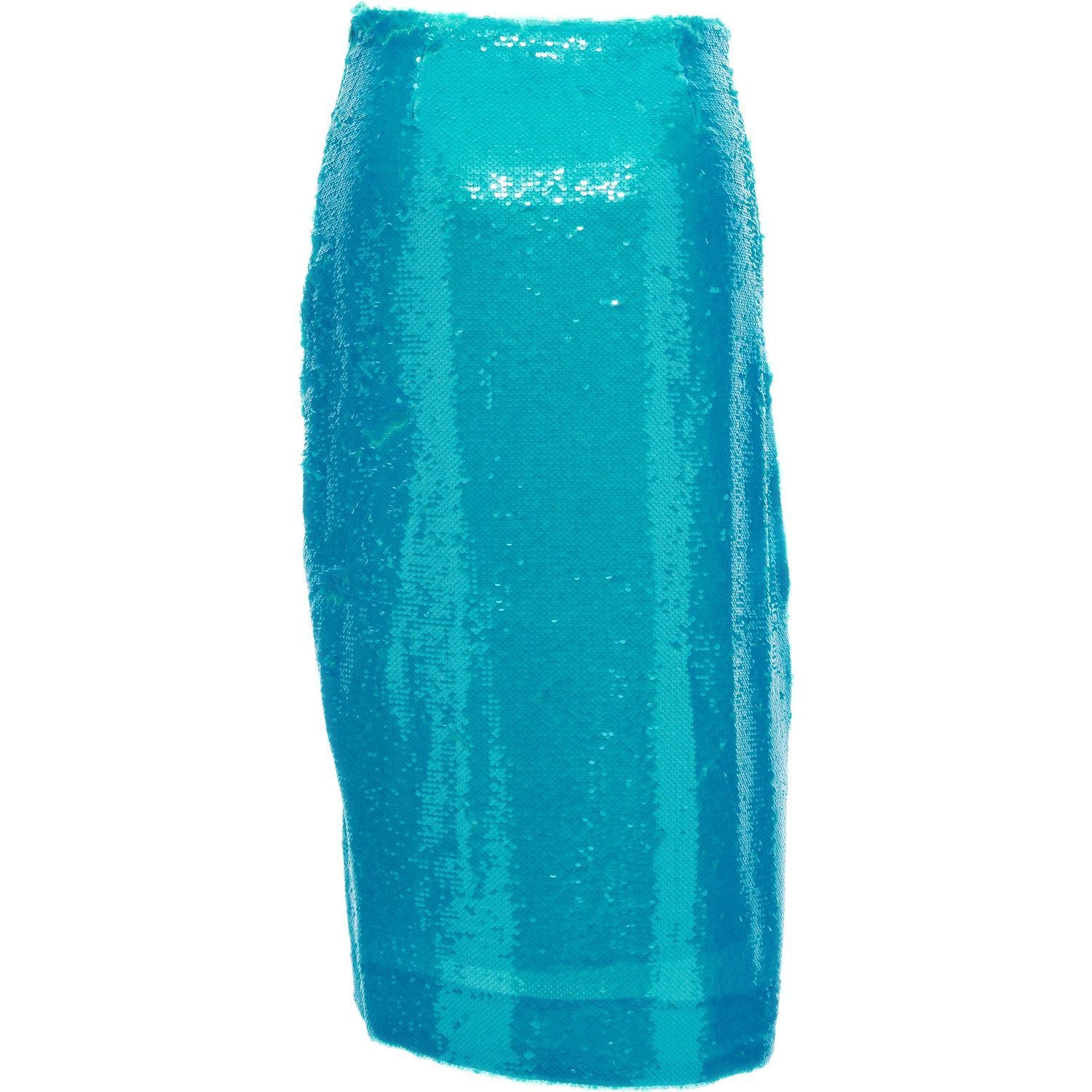Blue Recycled Polyester Midi Skirt