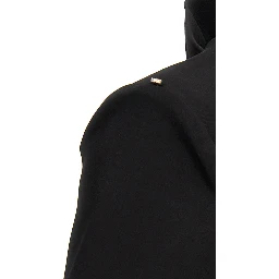 Black Viscose Short Dress