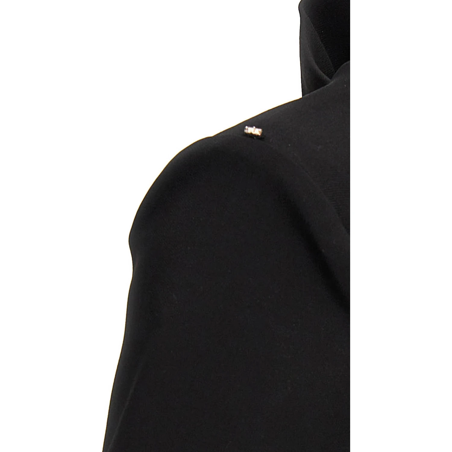 Black Viscose Short Dress