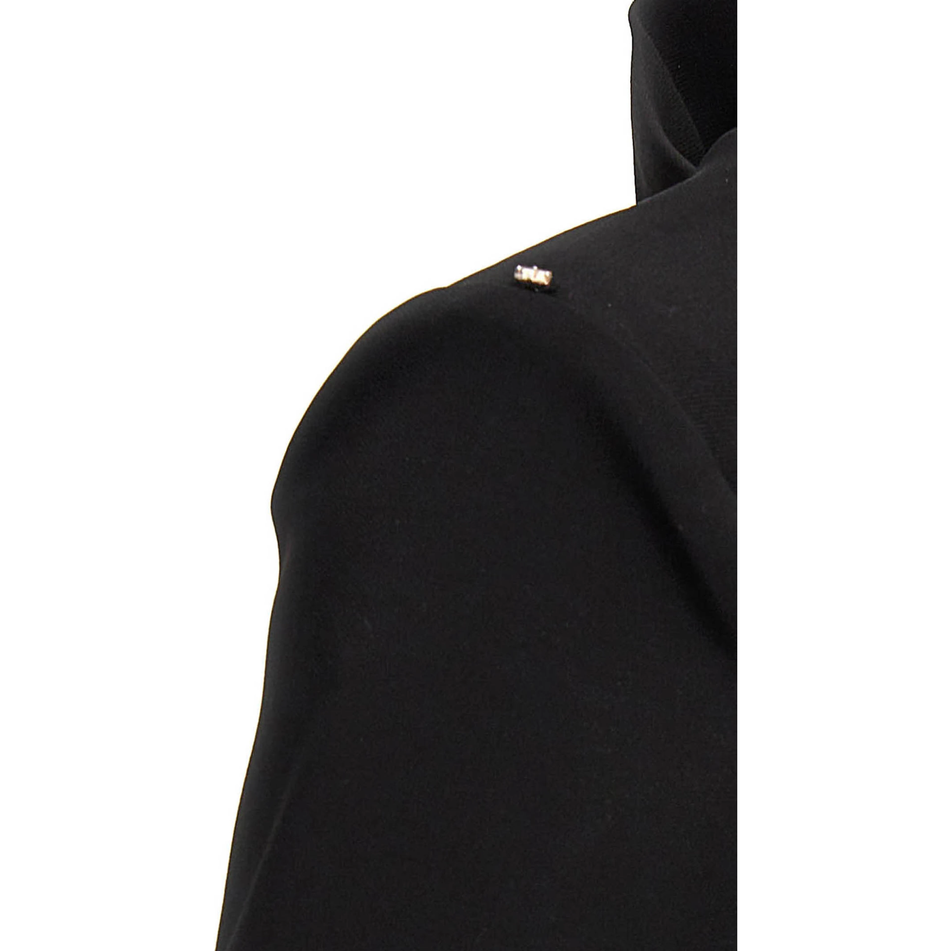 Black Viscose Short Dress