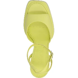 Bicolor Leather Stiletto Heel Sandals