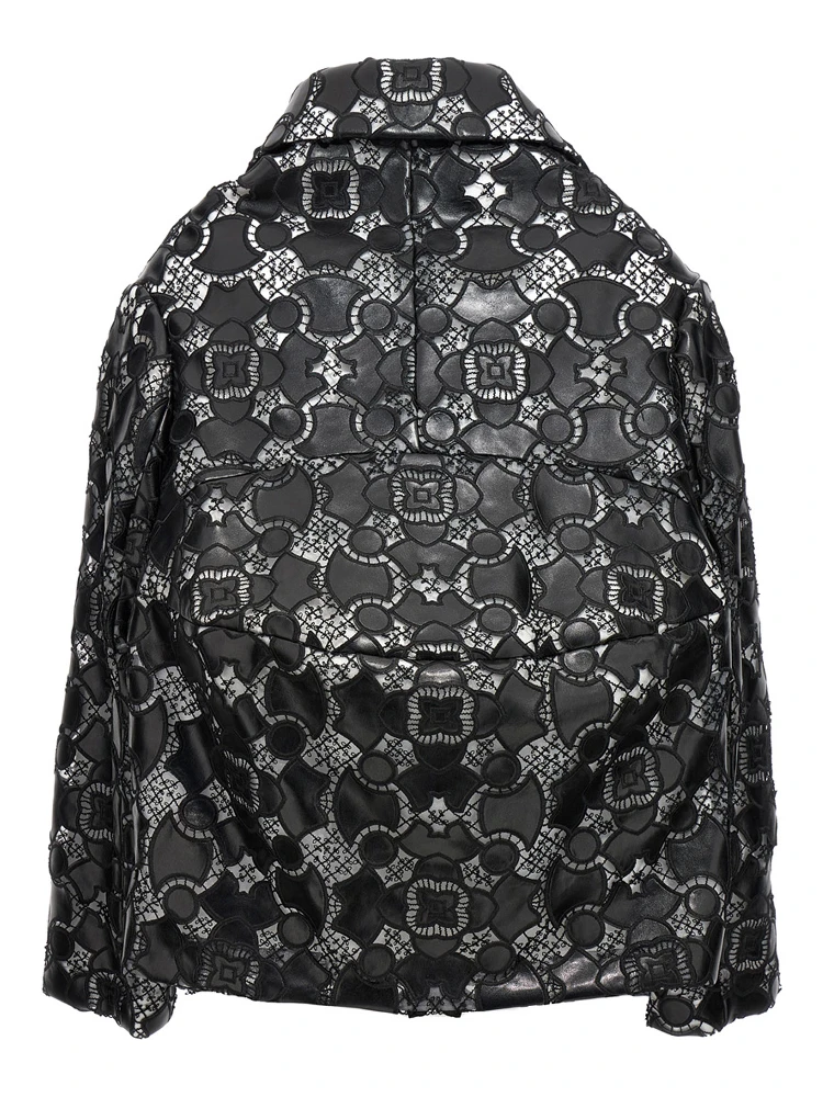 Bicolor Polyethylene Leather Jacket alternative