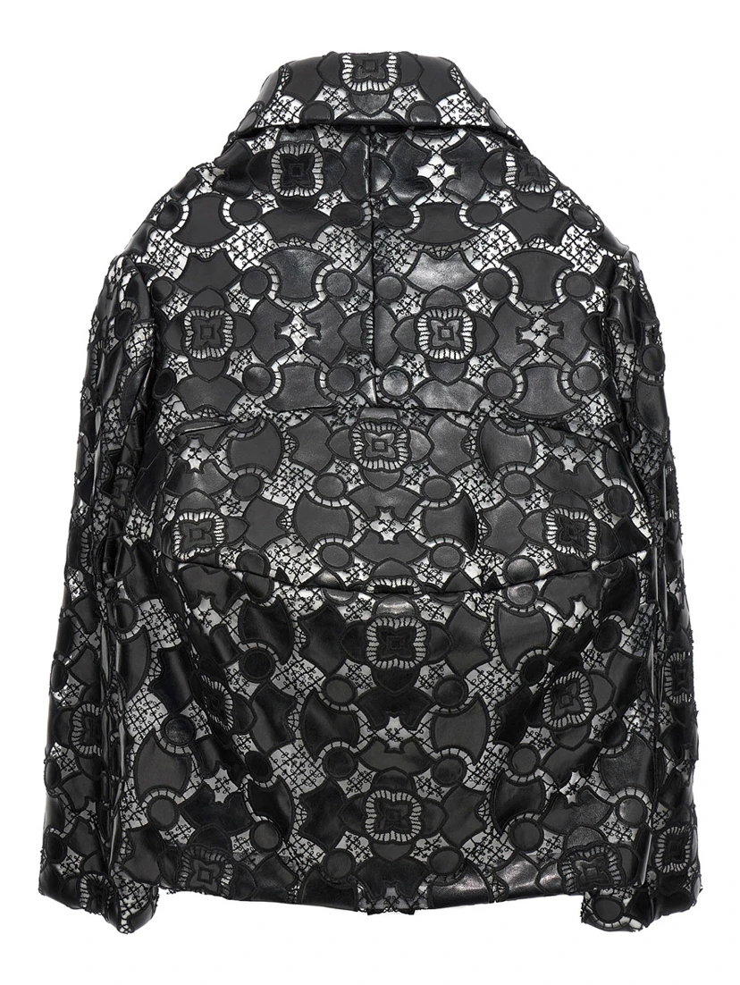 Bicolor Polyethylene Leather Jacket