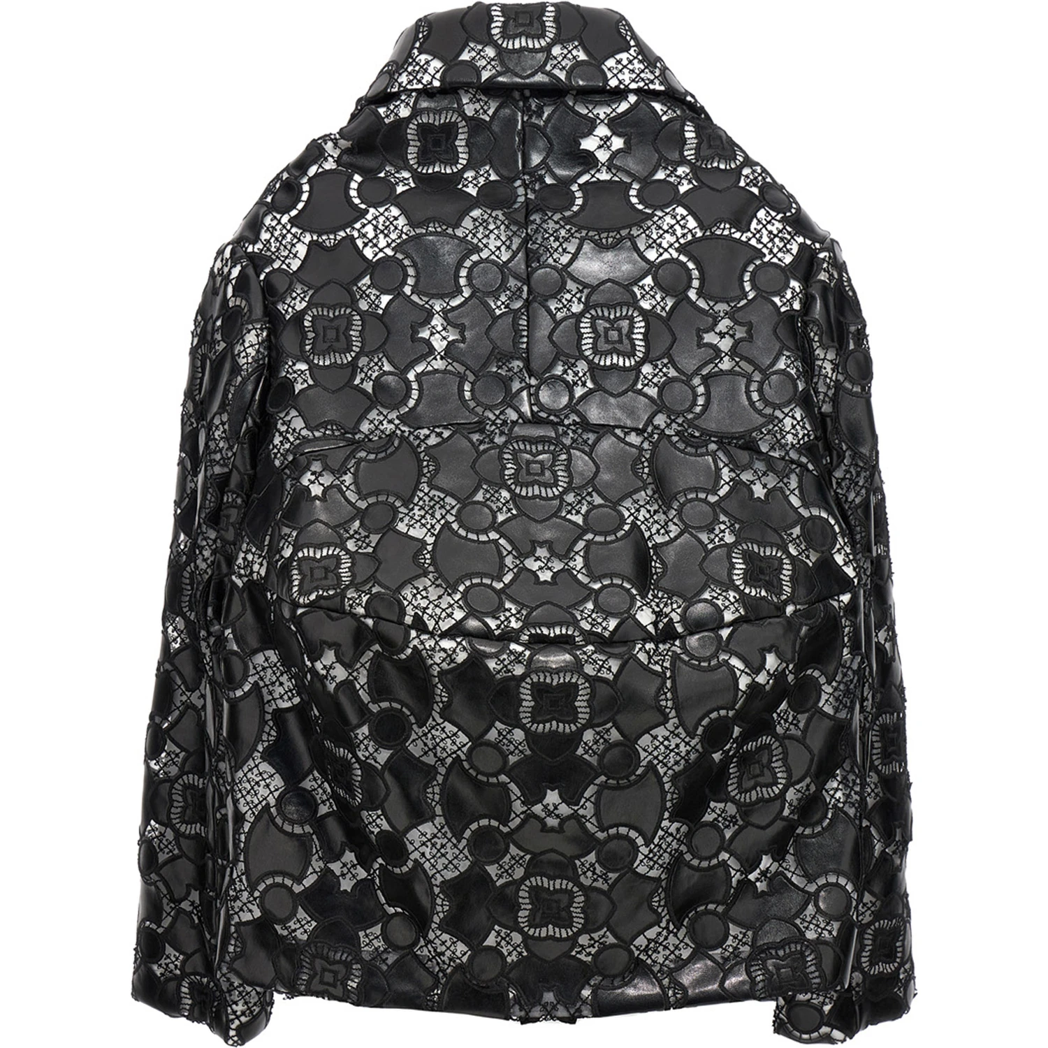 Bicolor Polyethylene Leather Jacket