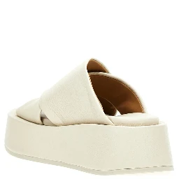 White Calfskin Slides