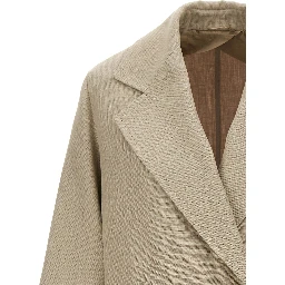 Beige Linen Coat