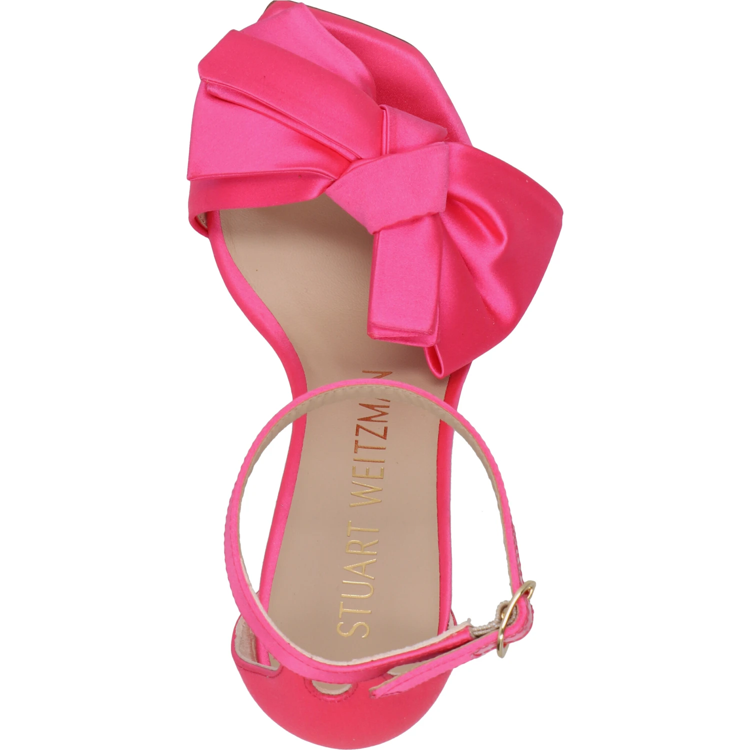 Fuchsia Satin Stiletto Heel Sandals