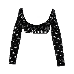 Black Polyester Long Sleeve T-Shirt