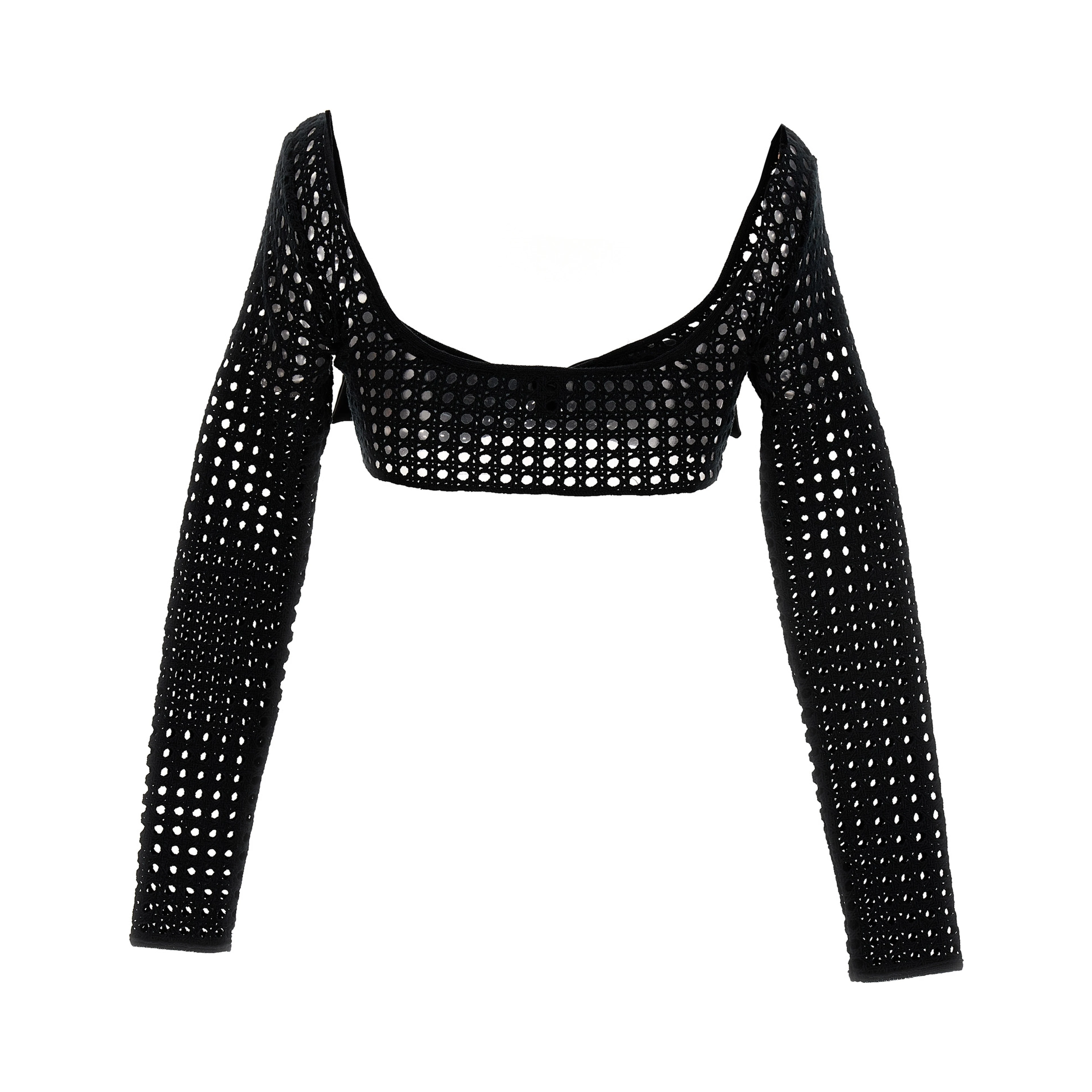 Black Polyester Long Sleeve T-Shirt