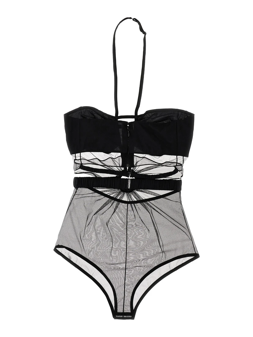 Black Polyamide Bodysuit
