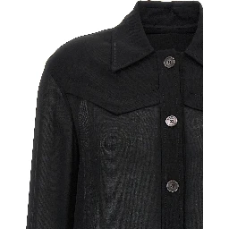 Black Virgin Wool Blouse