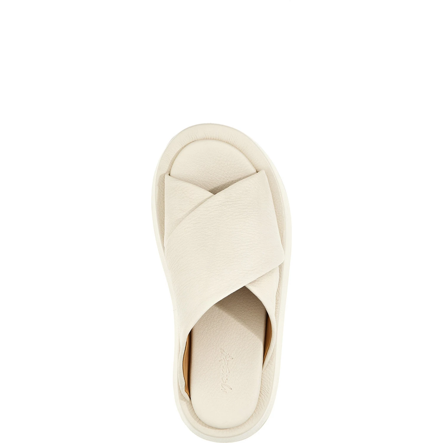 White Calfskin Slides