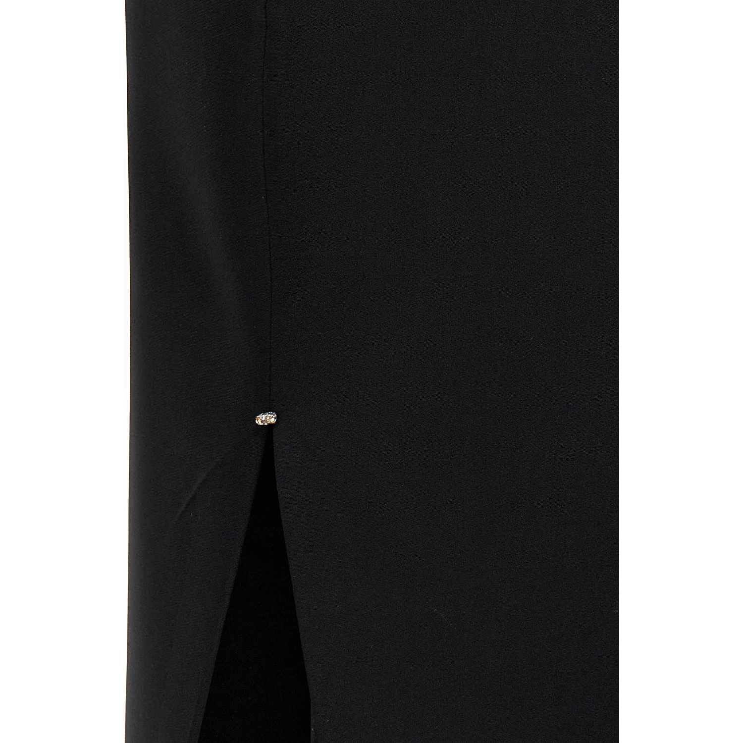 Black Viscose Long Skirt