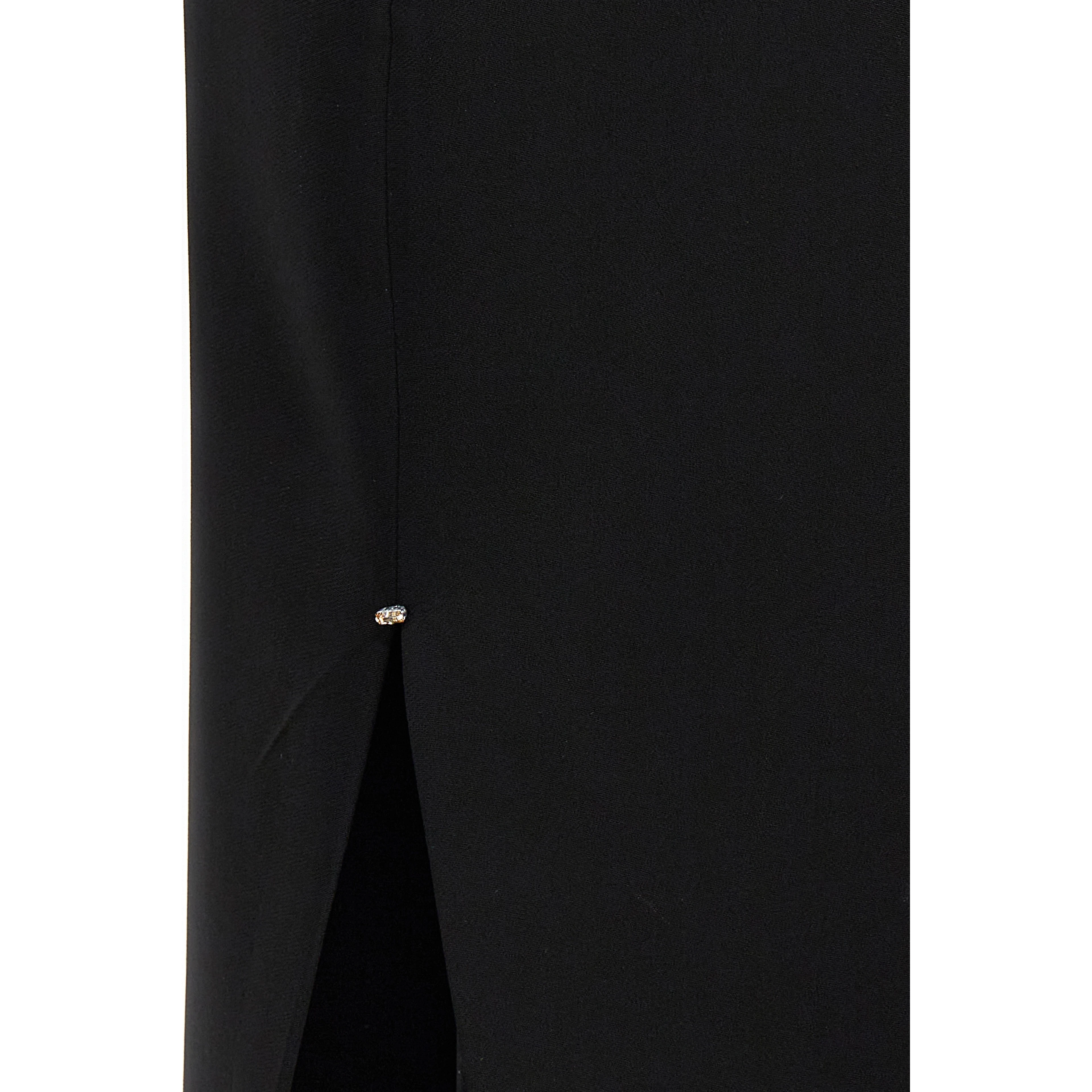 Black Viscose Long Skirt
