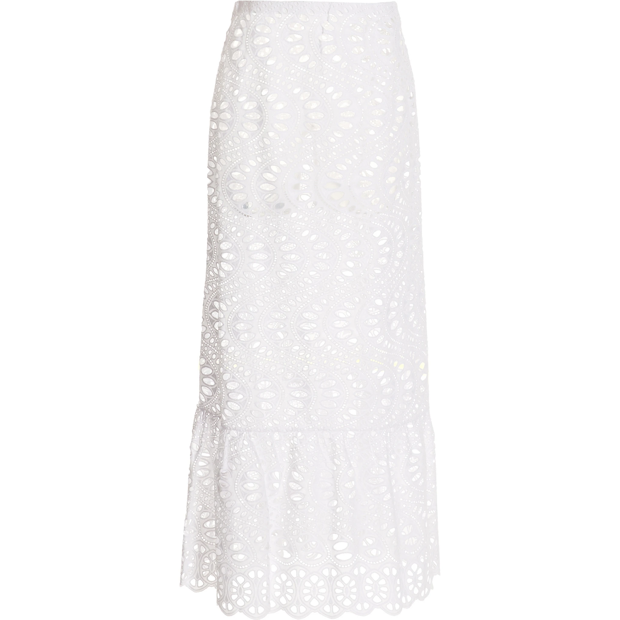 White Cotton Mini Skirt