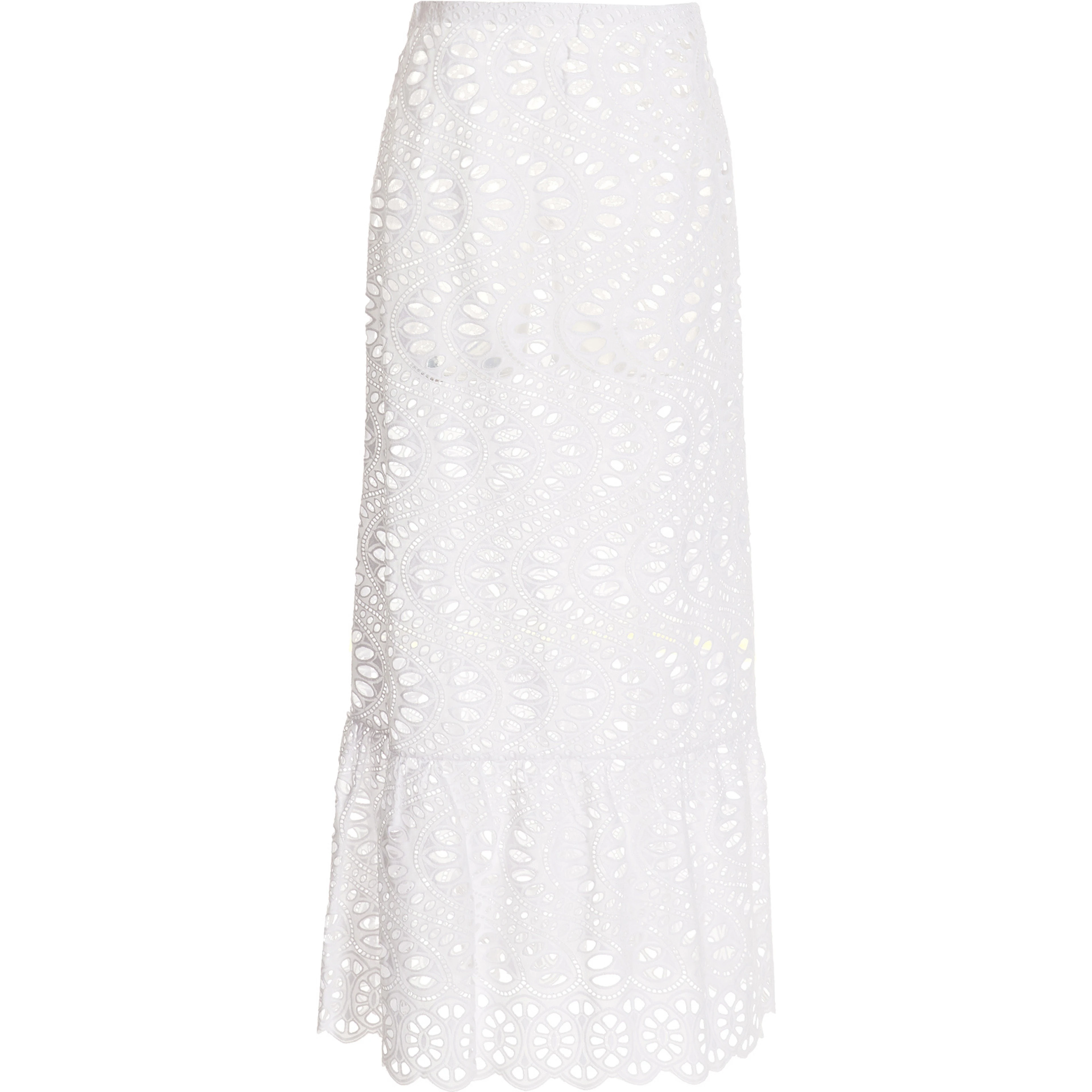 White Cotton Mini Skirt